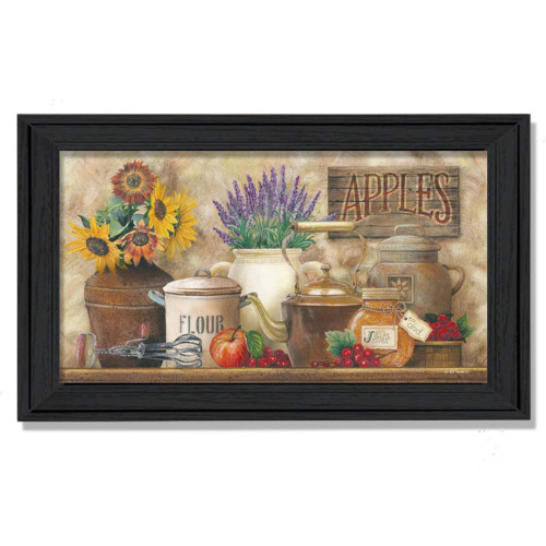 Homeroots Home Decor Antique Kitchen 3 Black Framed Print Wall Art, Black, 20 Inches Height