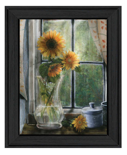 Morning Flower 2 Black Framed Print Wall Art