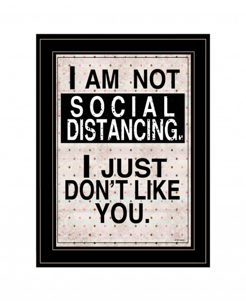 Social Distancing 2 Black Framed Print Wall Art