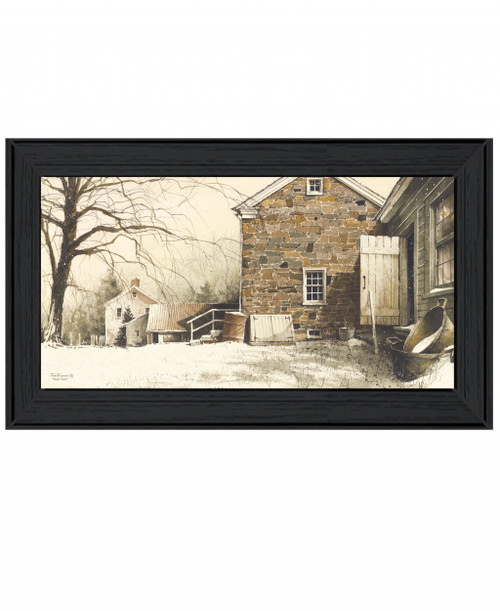 Homeroots Home Decor Back Door Black Framed Print Wall Art, Black Frame, 11 Inch Height