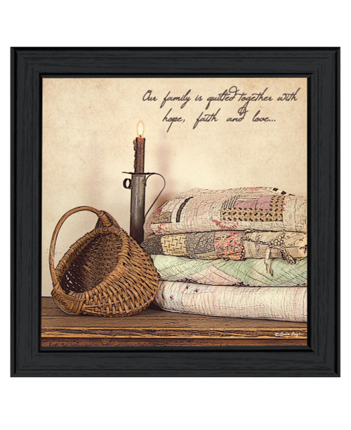 Quilted Together 2 Black Framed Print Wall Art