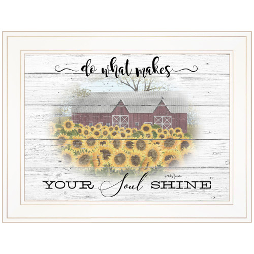 Do What Makes Your Soul Shine 1 White Framed Print Wall Art