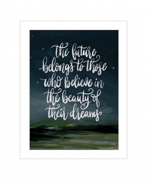 Beauty of Your Dreams 1 White Framed Print Wall Art
