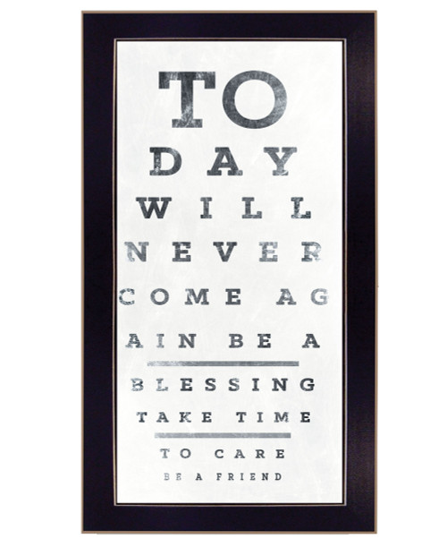 Eye Chart I 4 Black Framed Print Wall Art