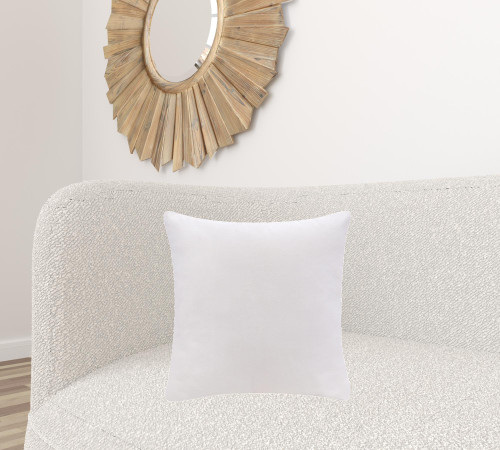 Homeroots Home Decor 20 X 20 Inches Ivory 100% Cotton Zippered Pillow