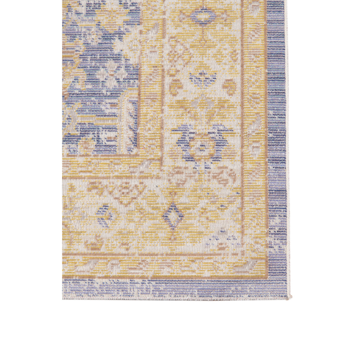 2' X 3' Salmon And Tan Floral Distressed Area Rug