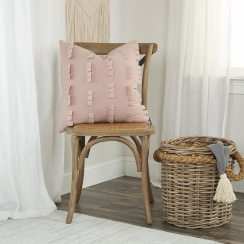 Homeroots Home Decor 20 Inches Blush Cotton Pillow