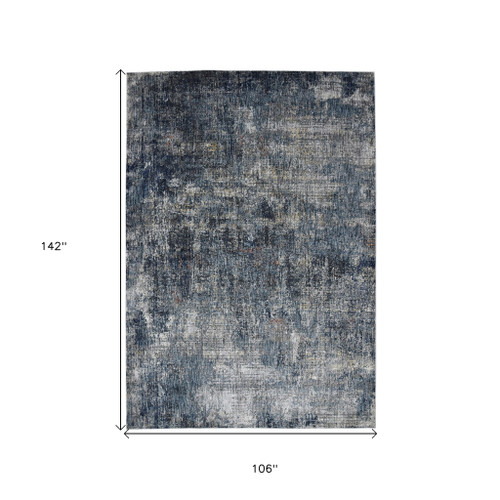 Homeroots Home Decor 9' x 12' Gray and Orange Abstract Power Loom Area Rug