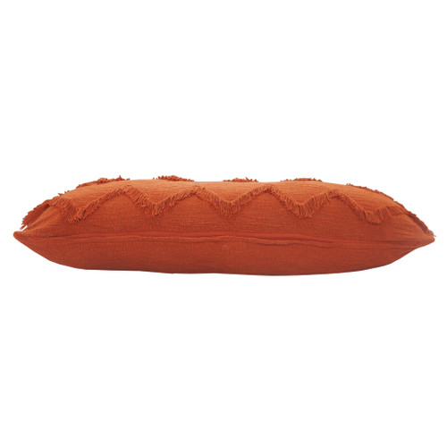 Homeroots Home Decor 14 X 36 Inches Orange 100% Cotton Zippered Pillow