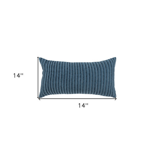 Homeroots Home Decor 14 X 14 Inches Blue Cotton Blend Pillow (duplicate removed in text)