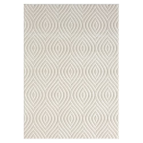 8' X 10' Ivory Trellis Area Rug