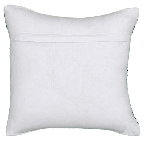 Homeroots Home Decor 18 X 18 Inches Chevron Zippered Pillow, Blue White and Gray, 100% Cotton