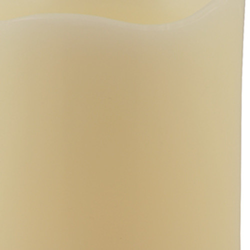 6" Ivory Flameless Pillar Candle Wax Decor