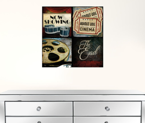 At the Movies I 1 White Framed Print Wall Art