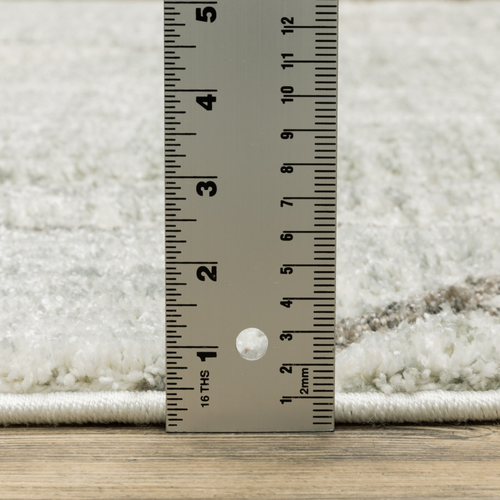 10' X 13' Gray And Ivory Geometric Power Loom Area Rug