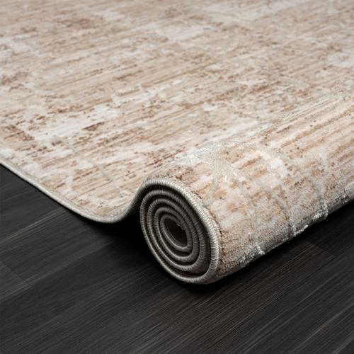 8' X 10' Beige Abstract Area Rug