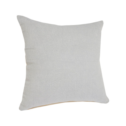 Homeroots Home Decor 20 X 20 Inches Light Gray and Micro Chip Gray 100% Cotton Zippered Pillow