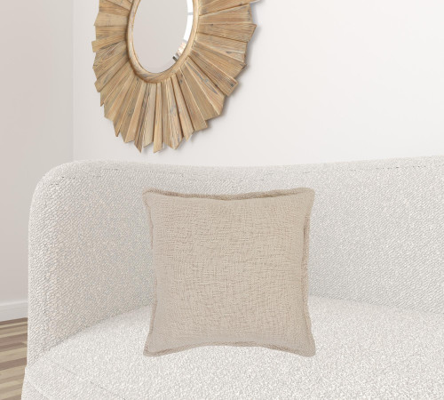 Homeroots Home Decor 20 X 20 Inches Birch 100% Cotton Zippered Pillow