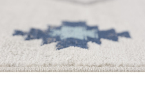 Homeroots Home Decor 9' x 13' Navy and Ivory Tribal Pattern Area Rug