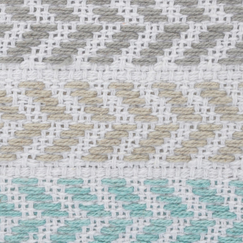 Homeroots Home Decor 18 X 18 Inches Green and White Chevron Cotton Zippered Pillow, Green and White, Zippered