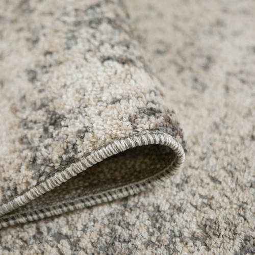8' Ivory And Gray Abstract Runner Rug