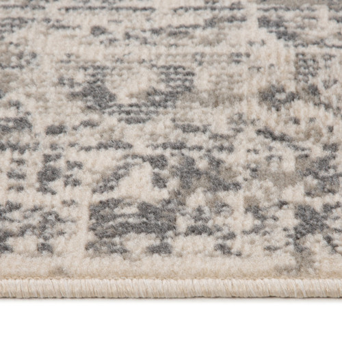 10' X 14' Gray And Ivory Medallion Area Rug