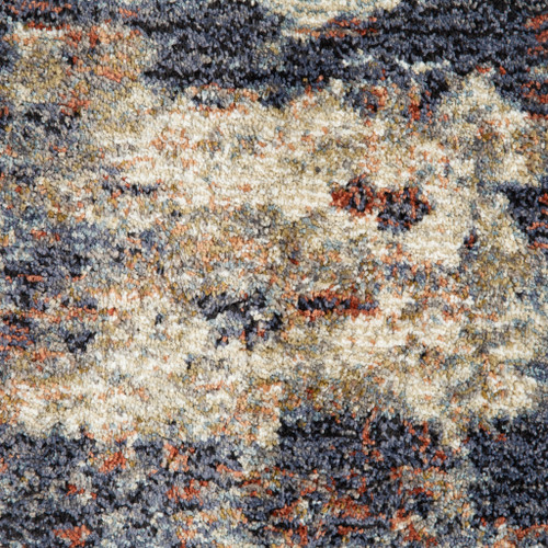 2' X 3' Ivory Orange And Dark Gray Abstract Area Rug