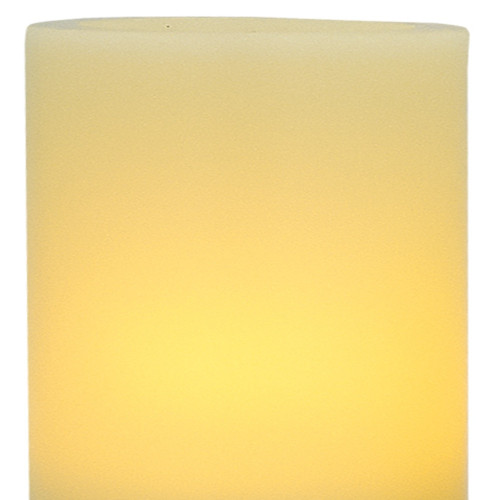 6" Ivory Flameless Pillar Candle Wax Home Accent