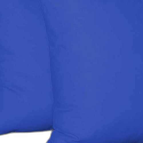 Homeroots Home Decor Set Of Two 22 x 22 Inches Sapphire Blue Polyester Zippered Pillow Cover
