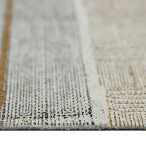 Homeroots Home Decor 8' x 12' Brown Geometric Flatweave Handmade Distressed Area Rug With Fringe