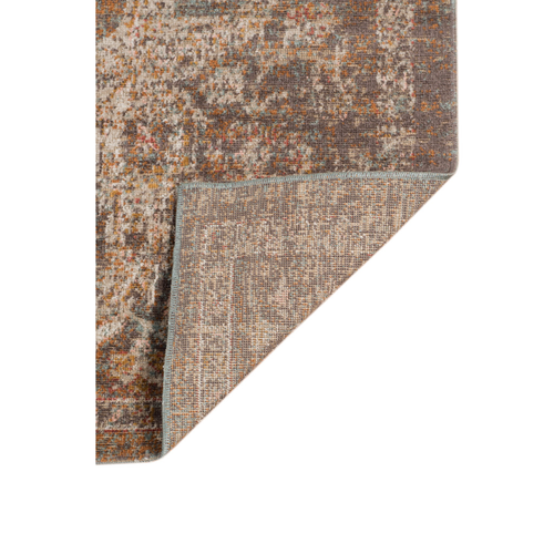 7' X 9' Beige Gray and Taupe Medallion Power Loom Area Rug