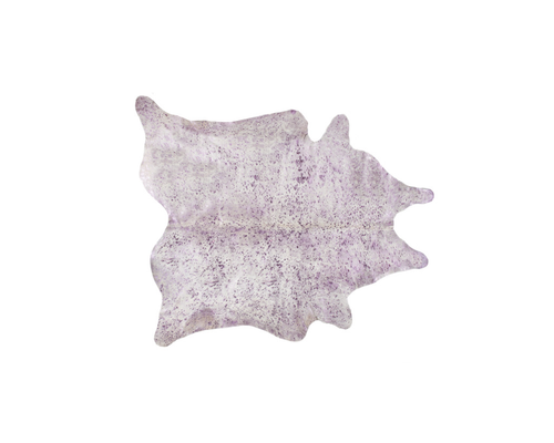 5' X 7' Gray and Pink Cowhide Hand Knotted Area Rug