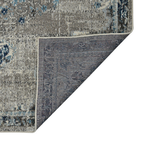 Homeroots Home Decor 5' x 7' Teal Blue Medallion Power Loom Area Rug