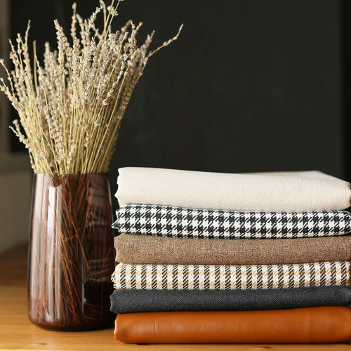 Homeroots Home Decor Set of Two 20" x 12" Yellow Polyester Houndstooth Zippered Pillows