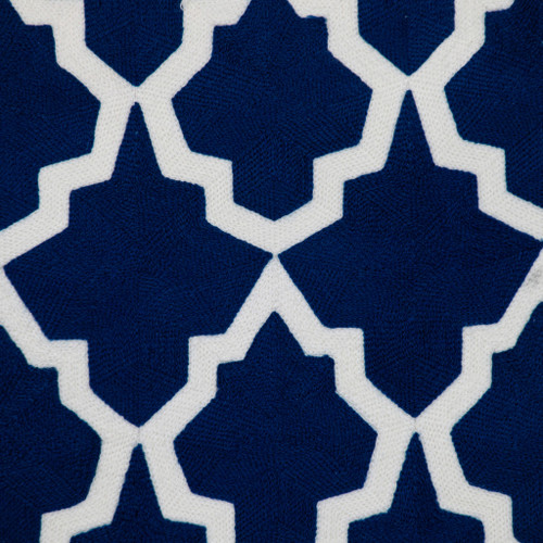 Homeroots Home Decor Geometric Zippered Pillow, Blue, 18 X 18 Inches