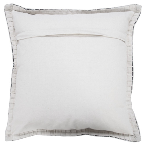 Homeroots Home Decor 20 X 20 Inches with Jet Black 100% Cotton Zippered Pillow