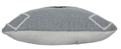 Homeroots Home Decor 20 X 20 Inches Gray Black Yellow and Ivory 100% Cotton Geometric Zippered Pillow