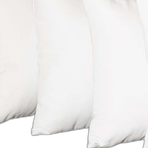 Homeroots Home Decor Set Of Four 18 x 18 Inches White Polyester Zippered Pillow Cover