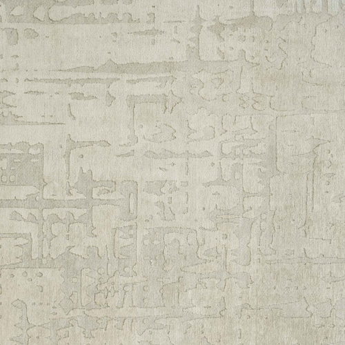 8' Gray and Beige Round Abstract Non Skid Area Rug
