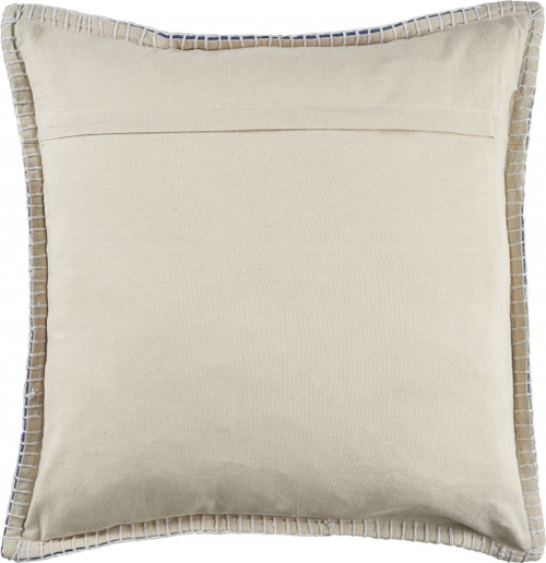 Homeroots Home Decor 24 X 24 Inches Twilight Blue 100% Cotton Zippered Pillow