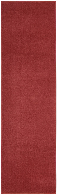 2' X 10' Brick Red Non Skid Indoor Outdoor Runner Rug
