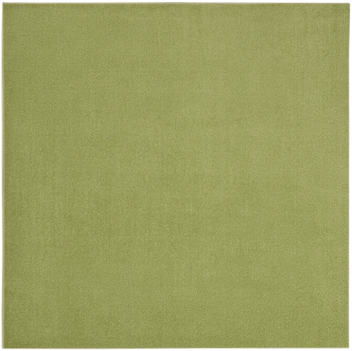 Homeroots Home Decor 7 X 7 Inches Green Square Non Skid Indoor Outdoor Area Rug