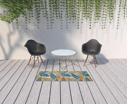 6' Ivory Indoor Outdoor Runner Rug