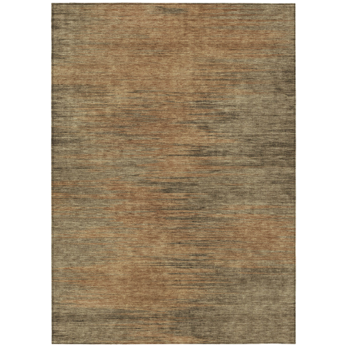 10' X 14' Terra Cotta Brown And Copper Abstract Washable Indoor Outdoor Area Rug