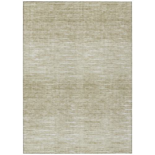 10' X 14' Khaki And Beige Abstract Washable Indoor Outdoor Area Rug