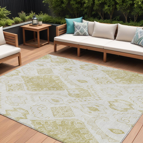 9' X 12' Beige Tan And Ivory Moroccan Washable Indoor Outdoor Area Rug