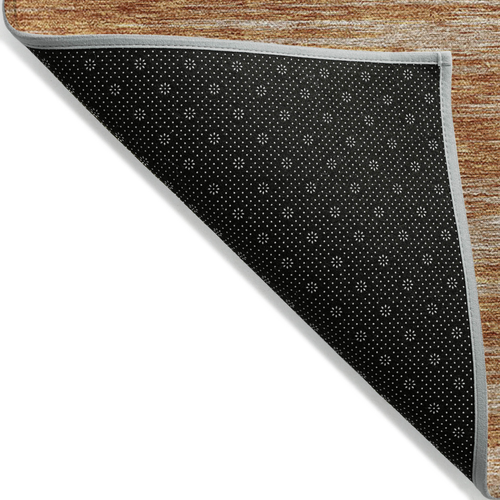8' X 10' Copper And Rust Abstract Washable Indoor Outdoor Area Rug