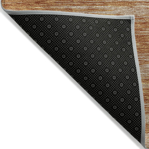 8' X 10' Copper And Rust Abstract Washable Indoor Outdoor Area Rug