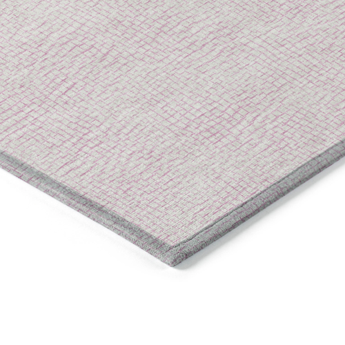 8' X 10' Pink And Ivory Geometric Washable Indoor Outdoor Area Rug