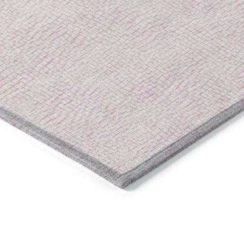 8' X 10' Pink And Ivory Geometric Washable Indoor Outdoor Area Rug